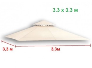 Крыша для квадратной беседки 330х330 см с клапаном